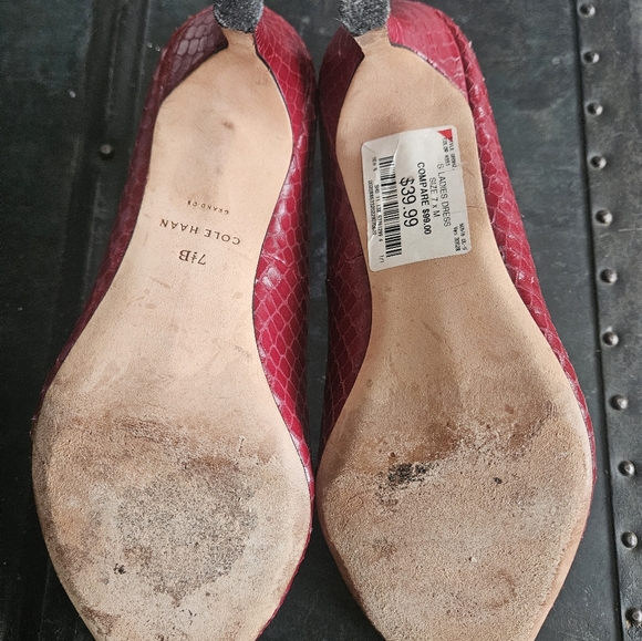 Cole Haan Lizard Print Heels - Picture 4 of 7